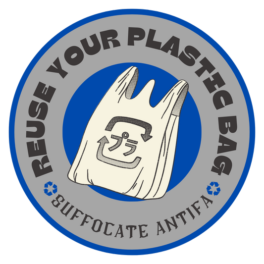 Reuse Your Plastic Bag 3" Premium Sticker